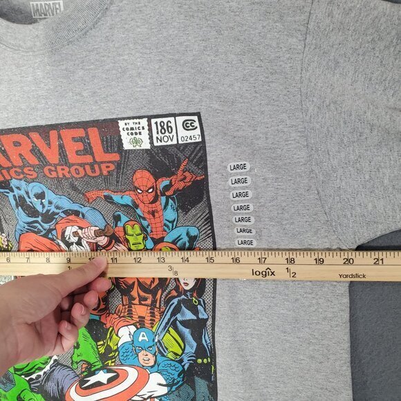 MARVEL Graphic Shirt Mens SZ L Spiderman Ironman Captain America Avengers - Picture 3 of 7